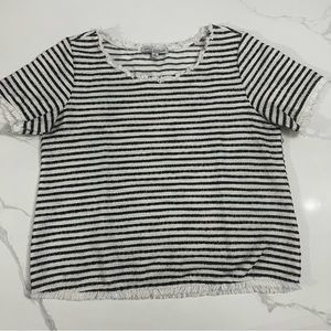 Green Envelope - Los Angeles, size medium striped shirt.